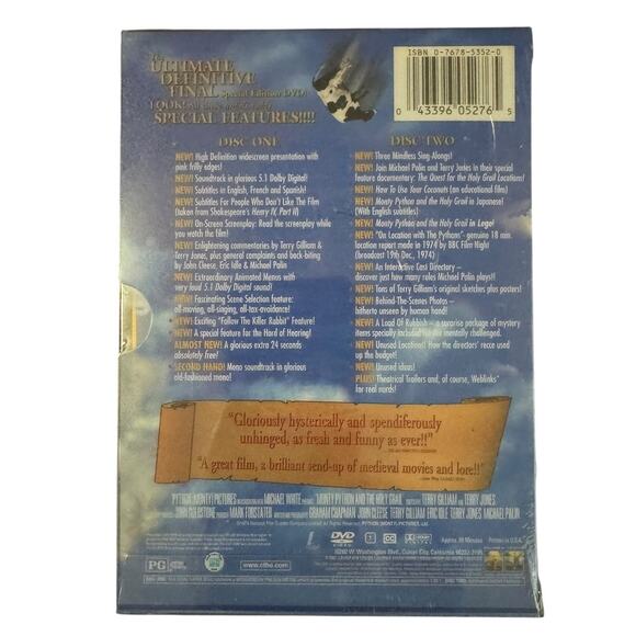 Monty Python and the Holy Grail Special Edition 2 Disc Set New Sealed - Picture 3 of 3